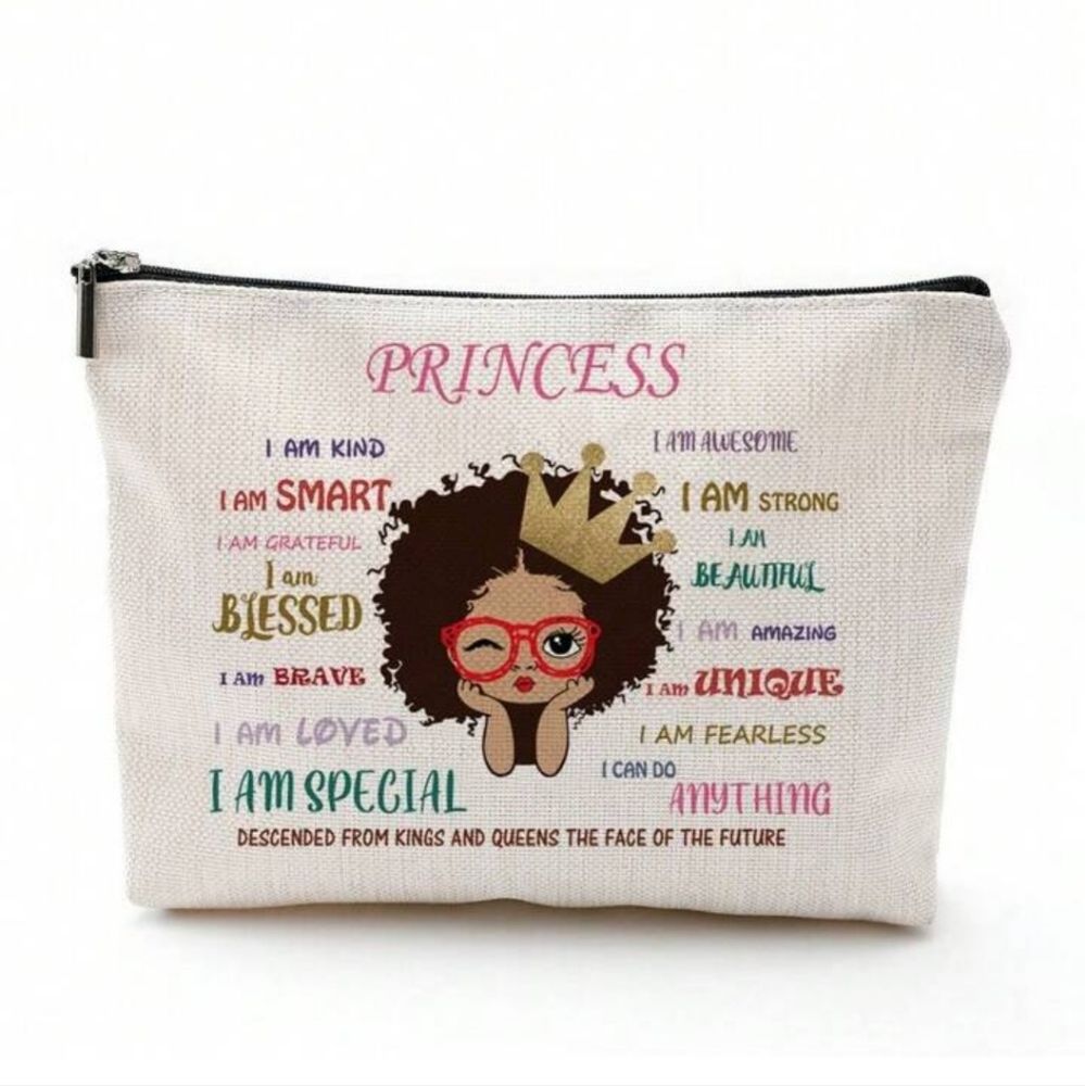 NWT 'Princess' Canvas Cosmetic Bag